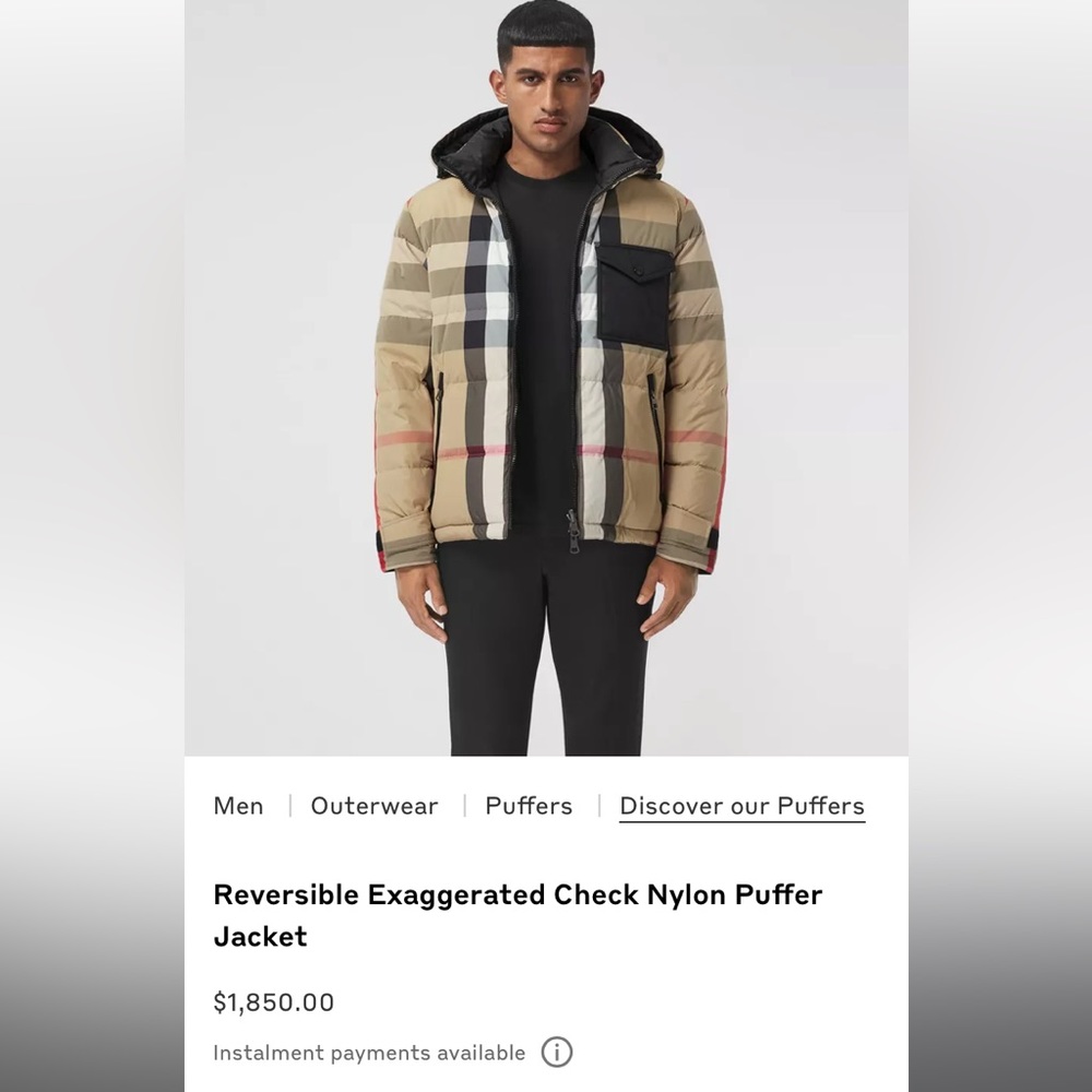 Burberry Reversible Puffer Jacket